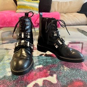 Combat boots with Gemstones